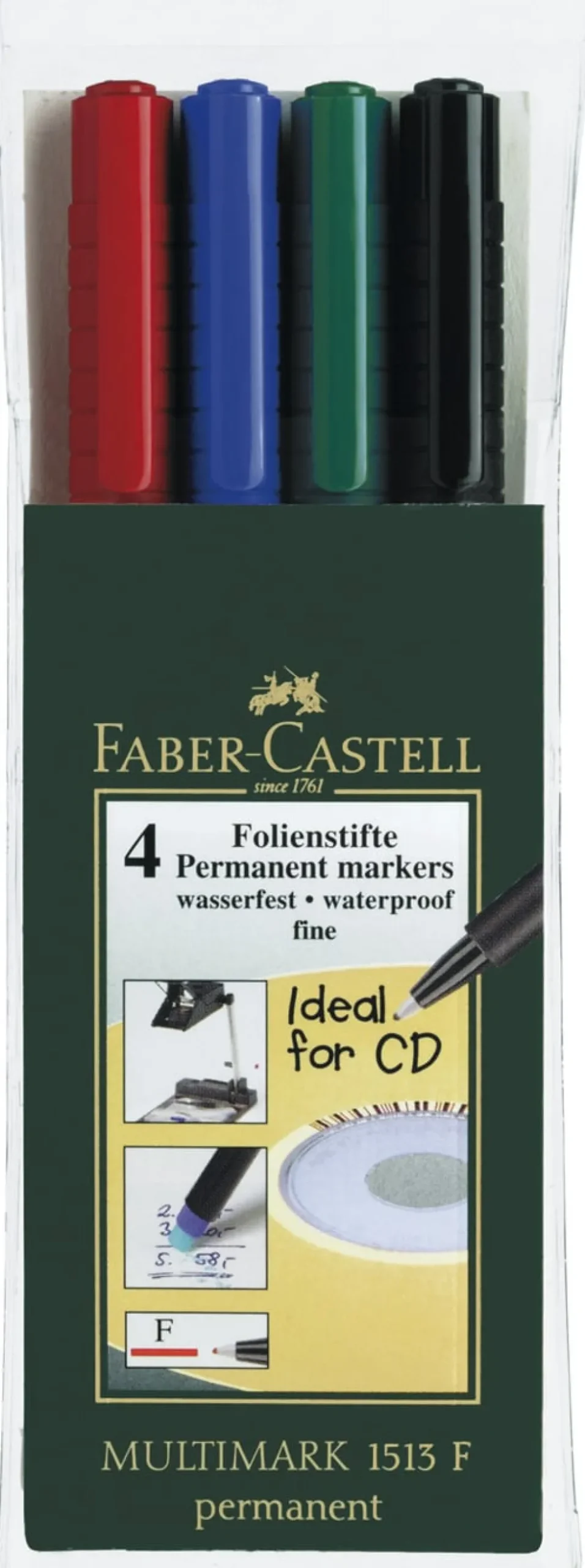 Märkpenna Faber Castell, fine, 4-set