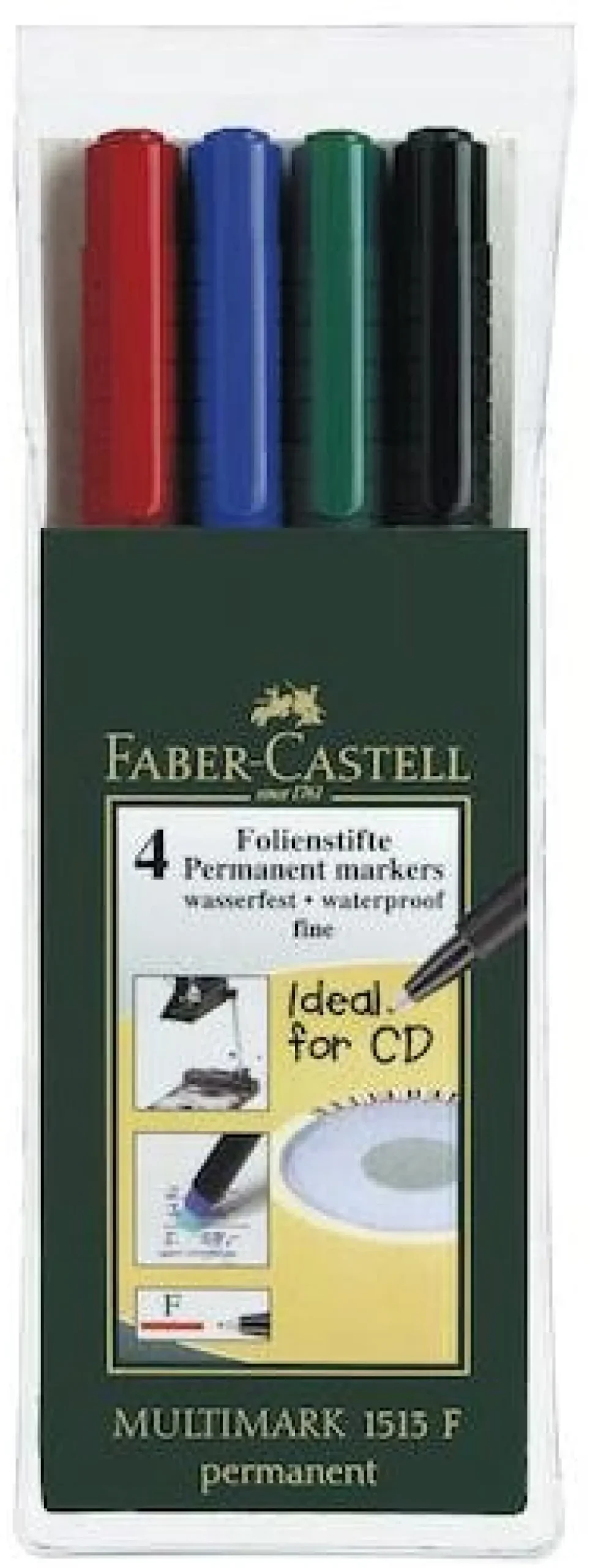 Märkpenna Faber Castell, fine, 4-set