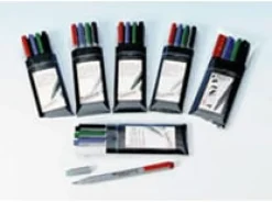 Märkpenna Faber Castell, sf, permanent, 4-set