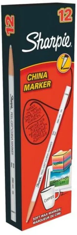 Märkpenna vax SHARPIE China vit