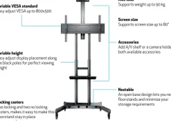 Multibrackets M Public Floorstand Basic 180 - Ställ - för platt