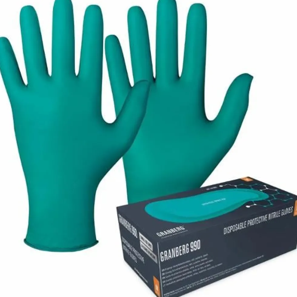 Nitrilhandske 990 grön S 100/fp