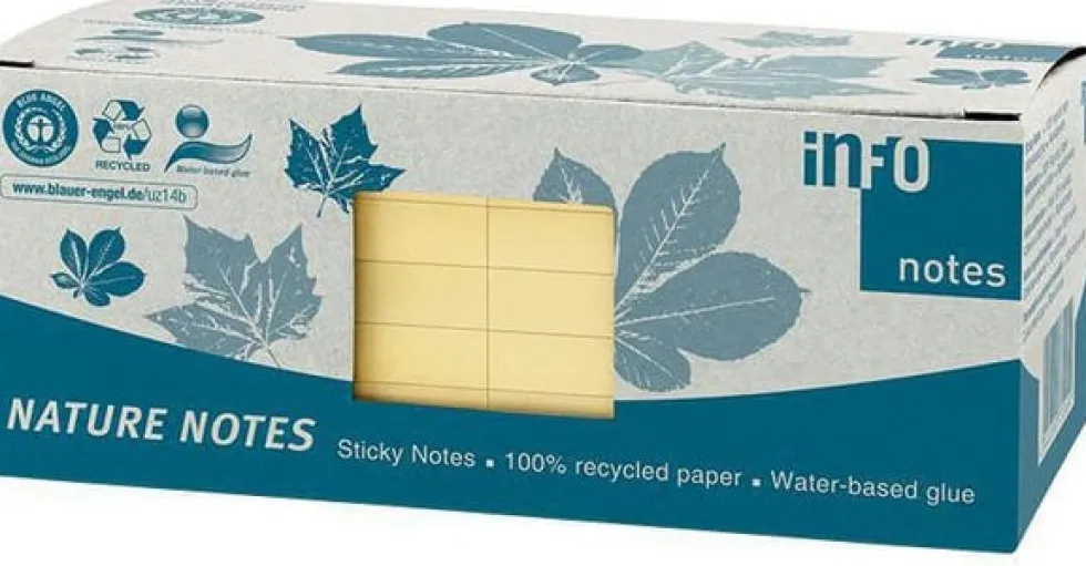 Notes INFO NOTES recy 75x75 gul 12/fp