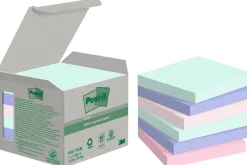 Notes POST-IT 100%recy 76x76 sort.f 6/fp