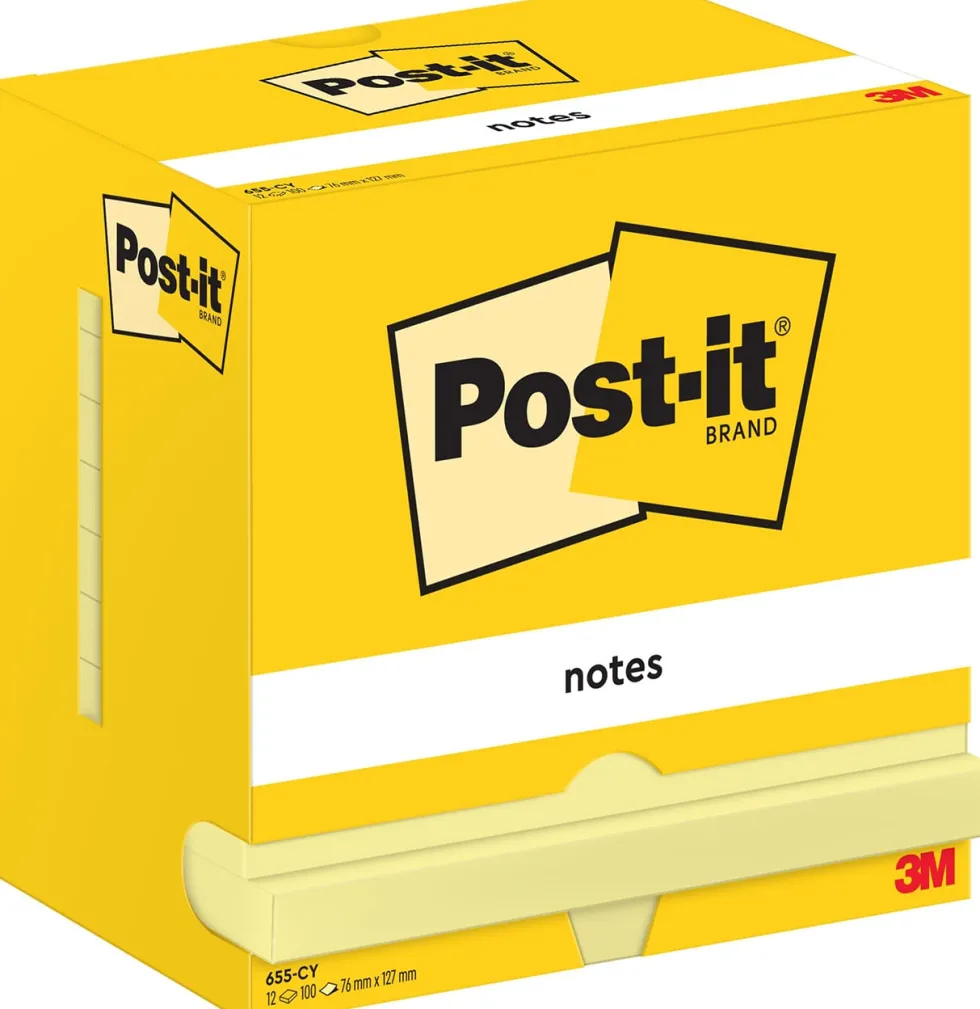 Notes POST-IT 76x127mm gul