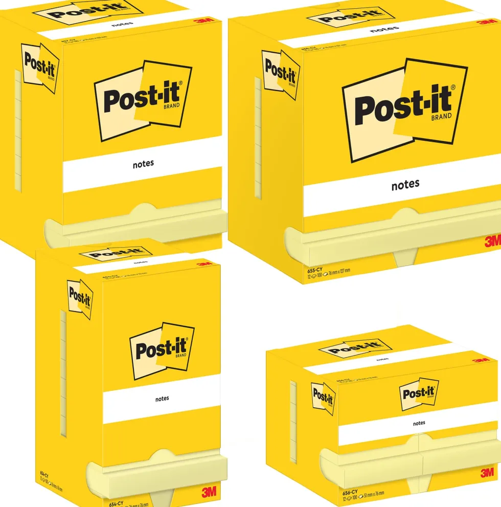 Notes POST-IT 76x127mm gul