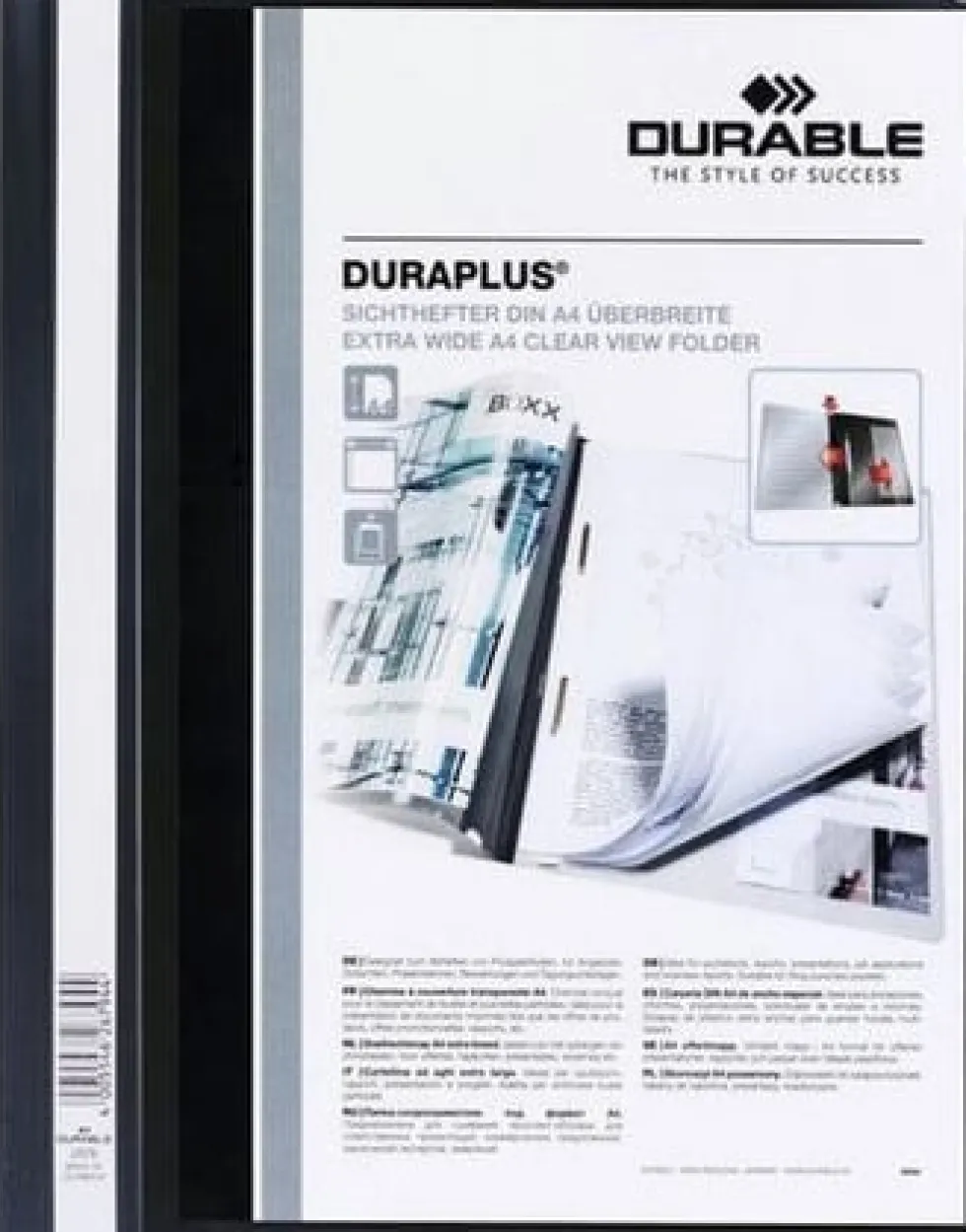 Offertmapp Duraplus A4 Svart, ficka, 25st