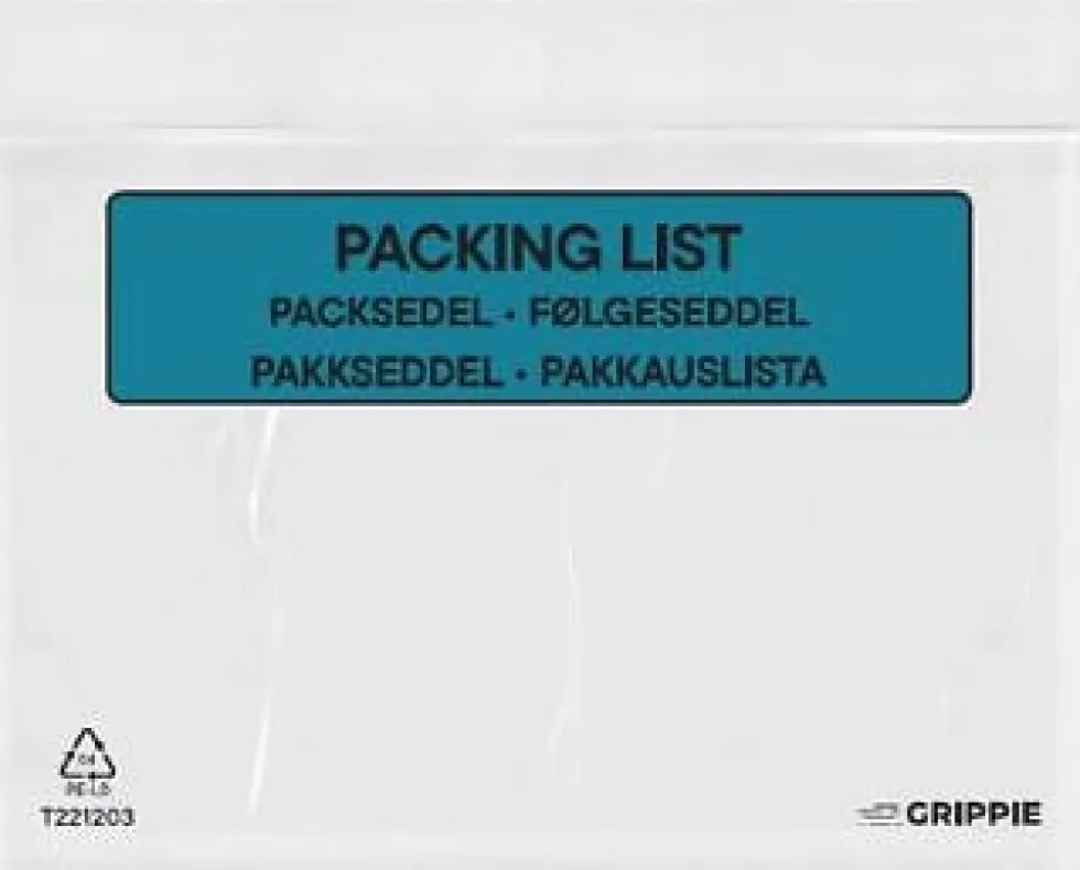 Packsedelskuvert C6 med tryck 1000/fp