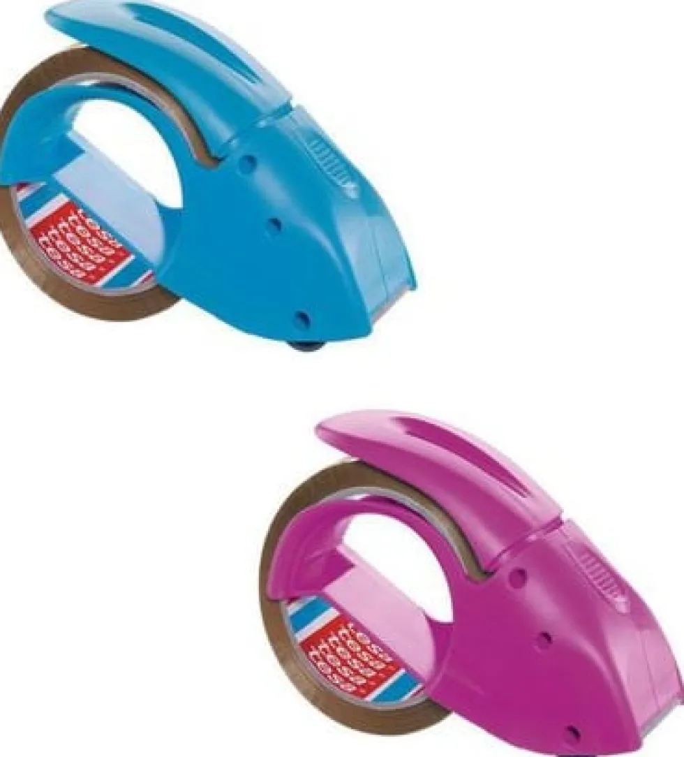 Packtejpshållare TESA Pack n Go blå, 38-50mm