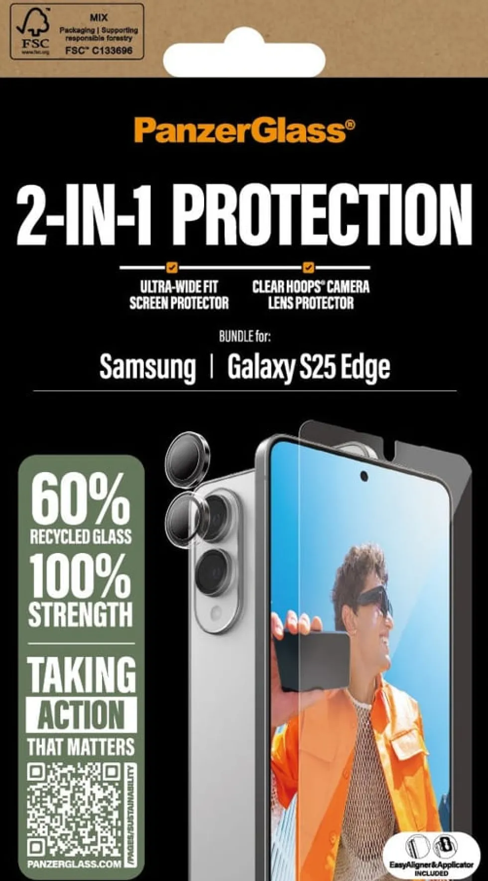 PanzerGlass 2-in-1 Bundle Samsung S25 Edge