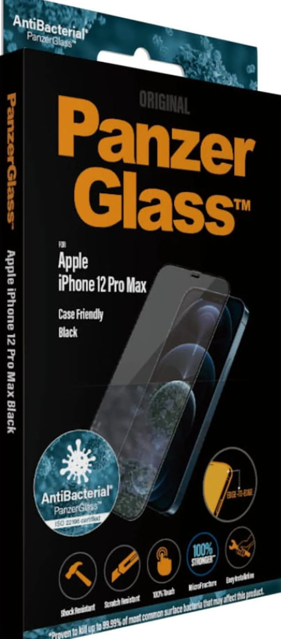 PanzerGlass iPhone 12 Pro Max (CF), Black (AB)