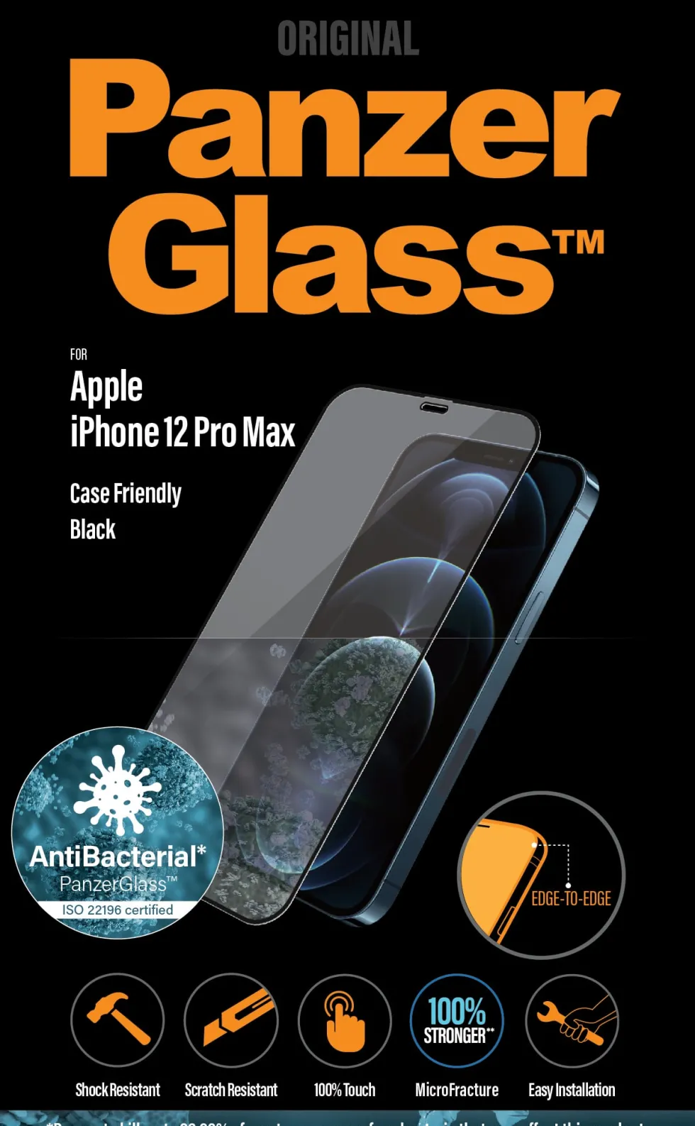 PanzerGlass iPhone 12 Pro Max (CF), Black (AB)