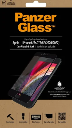 PanzerGlass iPhone SE (2020)/8/7/6 Case Friendly, Black