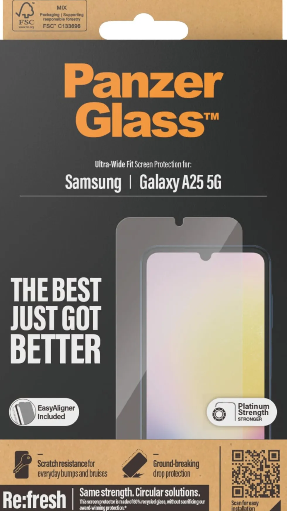 PanzerGlass Protector Samsung Galaxy A25 5G UWF w. EasyAlign