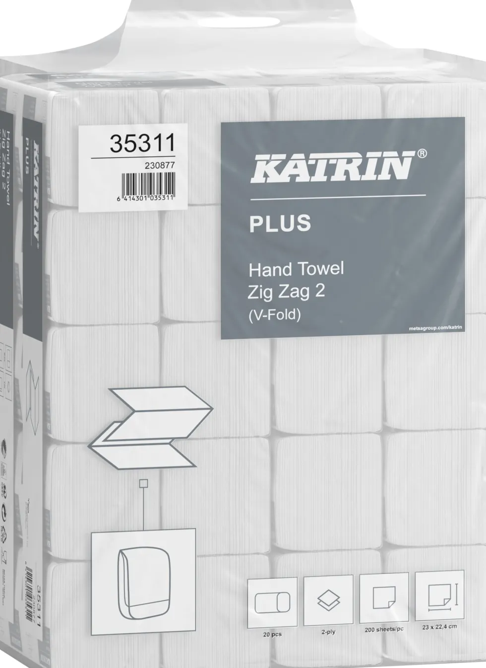 Pappershandduk KATRIN Plus Zig Zag 2 4000/fp