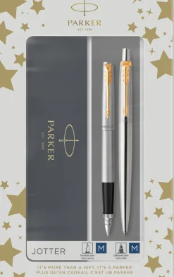 Parker Jotter 77% recycled Stainless Steel GT Duoset