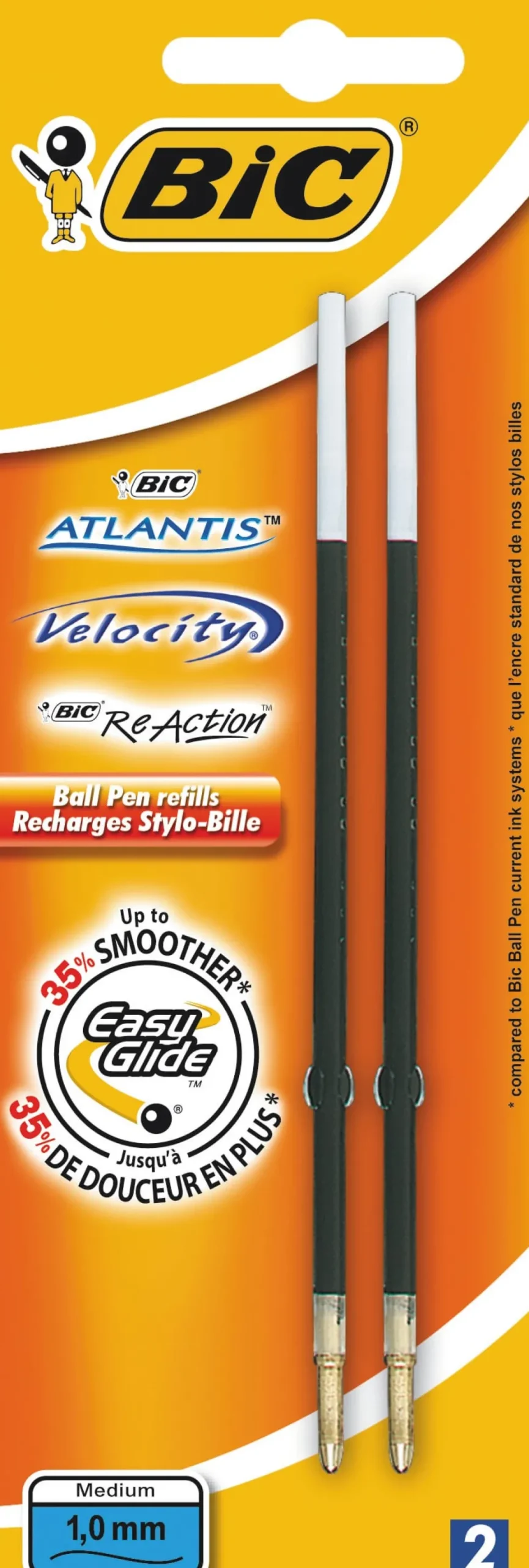 Pennpatron Bläck BIC Medium Blå, 2/fp