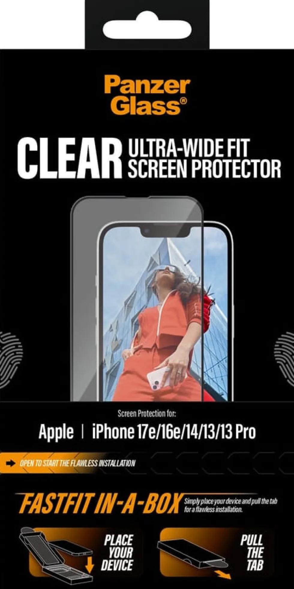 PG Screen Protector iPhone 17e/16e/14/13 |13 Pro UWF FASTFIT