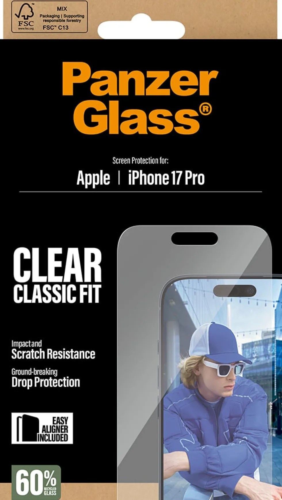 PG Screen Protector iPhone 17 Pro Classic Fit EasyAligner
