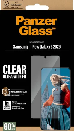 PG Screen tector Galaxy S26 UWF w. EasyAligner