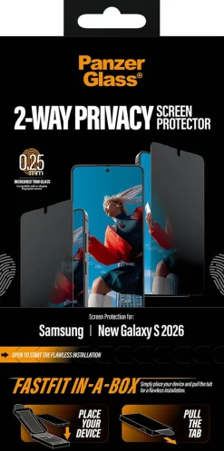 PG 2-Way Privacy Screen tector Galaxy S26 UWF w. FASTFIT IN