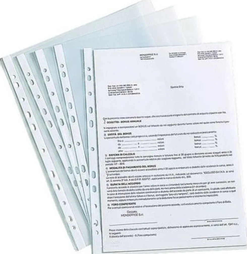 Plastficka A4 0,09 präg 100/fp