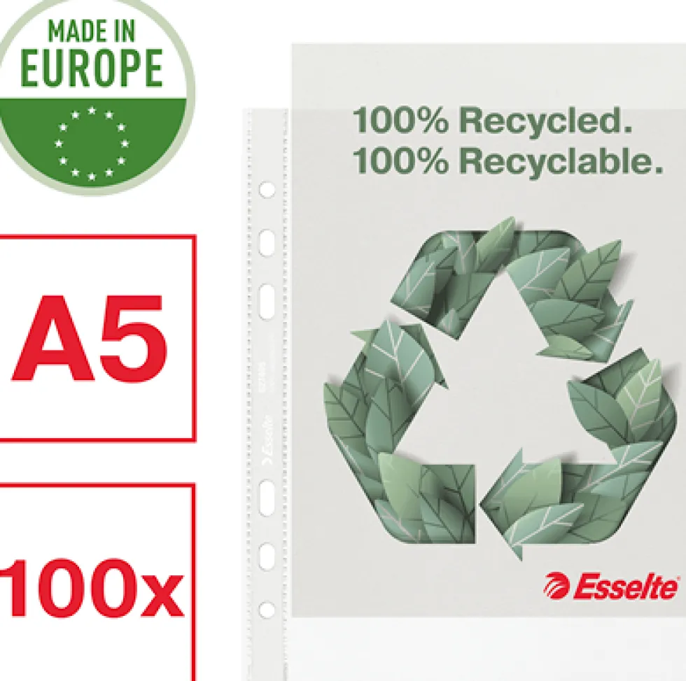 Plastficka ESSELTE rec A5 0,07 100/fp