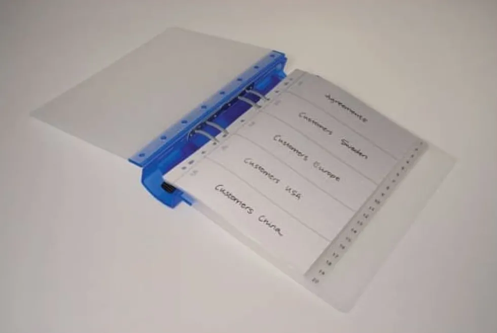 Plastregister KEBA A4 PP 1-31