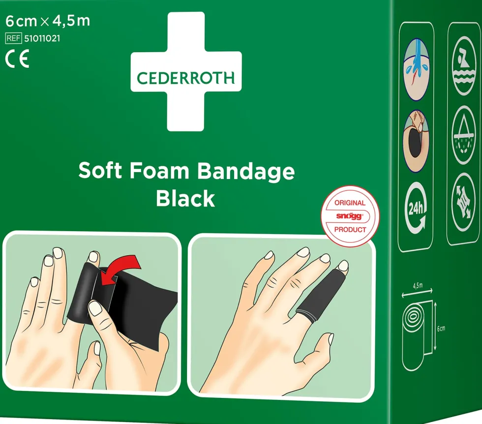 Plåster CEDERROTH SoftFoam 6cmx4,5m sva