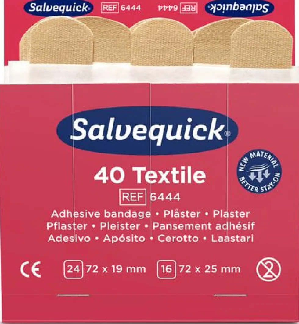 Plåster SALVEQUICK refill textil 40/fp