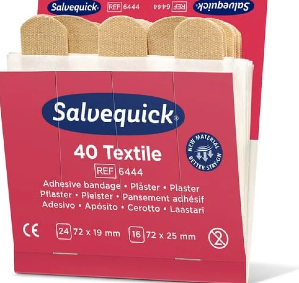 Plåster SALVEQUICK refill textil 40/fp