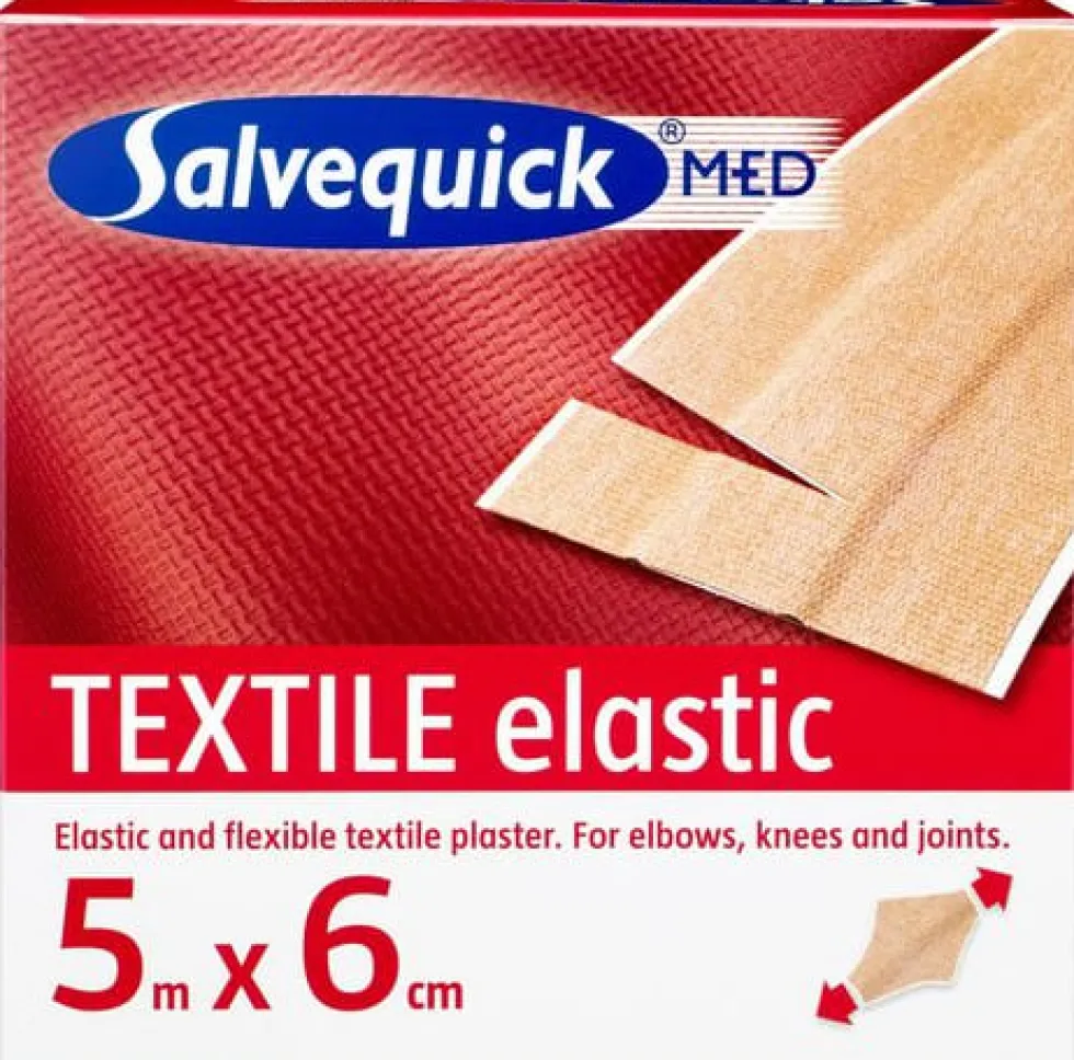 Plåster SALVEQUICK textil 5mx6cm