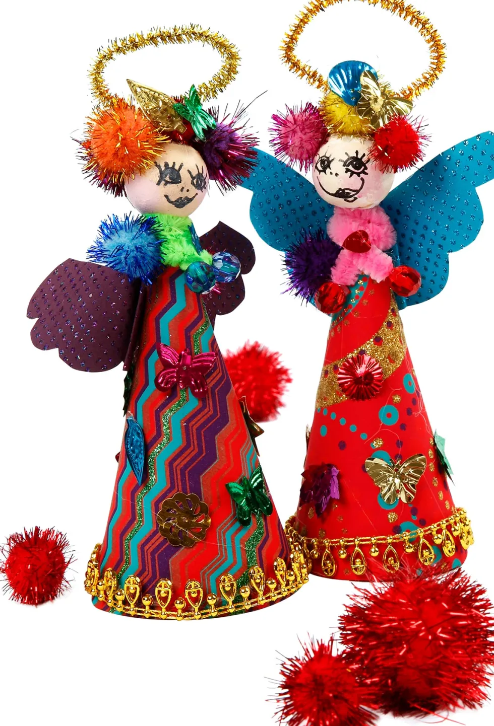 Pompombollar glitter 100/fp