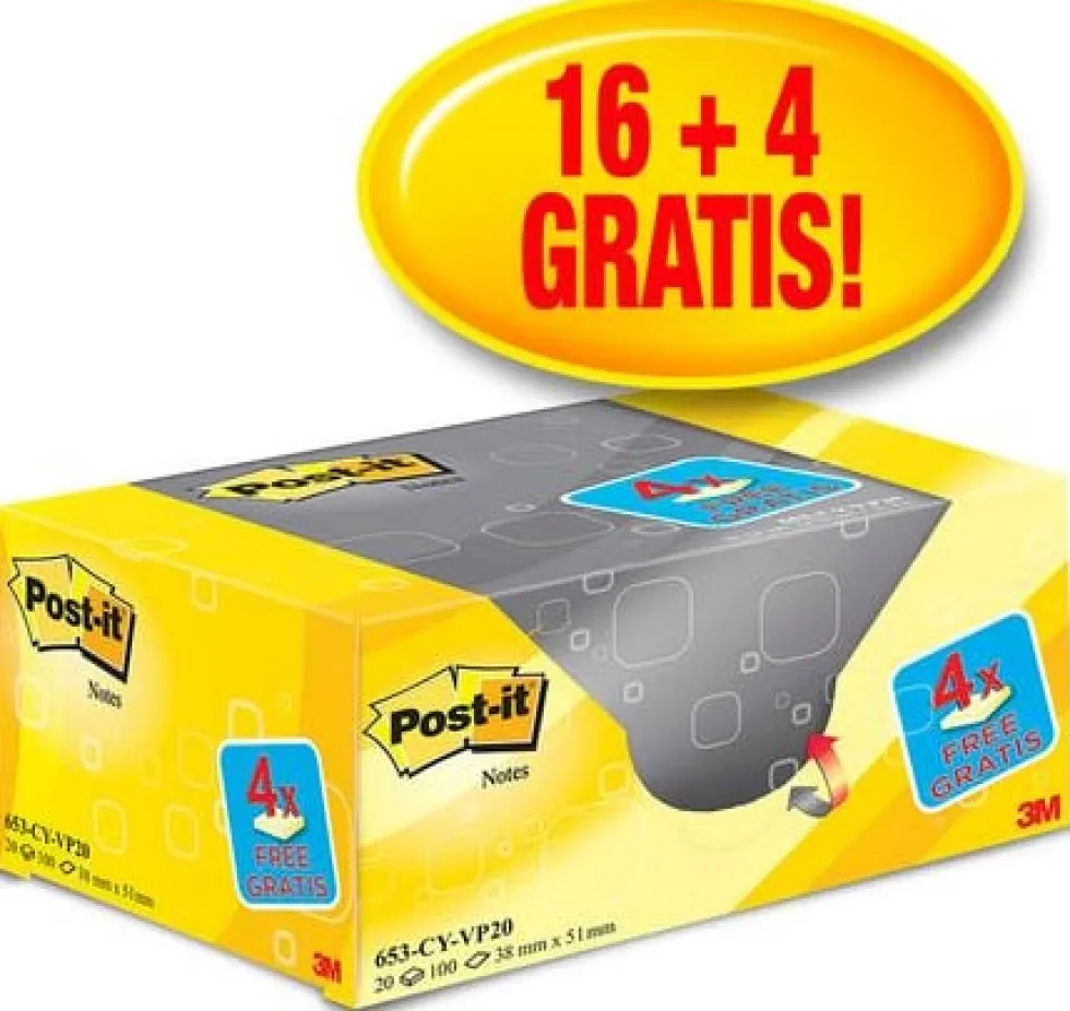 Post-it Notes Value Pack 38x51mm/100 bl