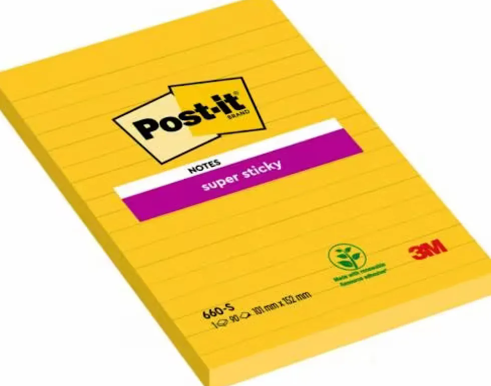 Post-It SS-Notisar 102x152 lin. gul