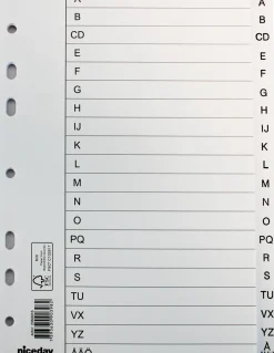 Pärmregister papper A5 A-Ö