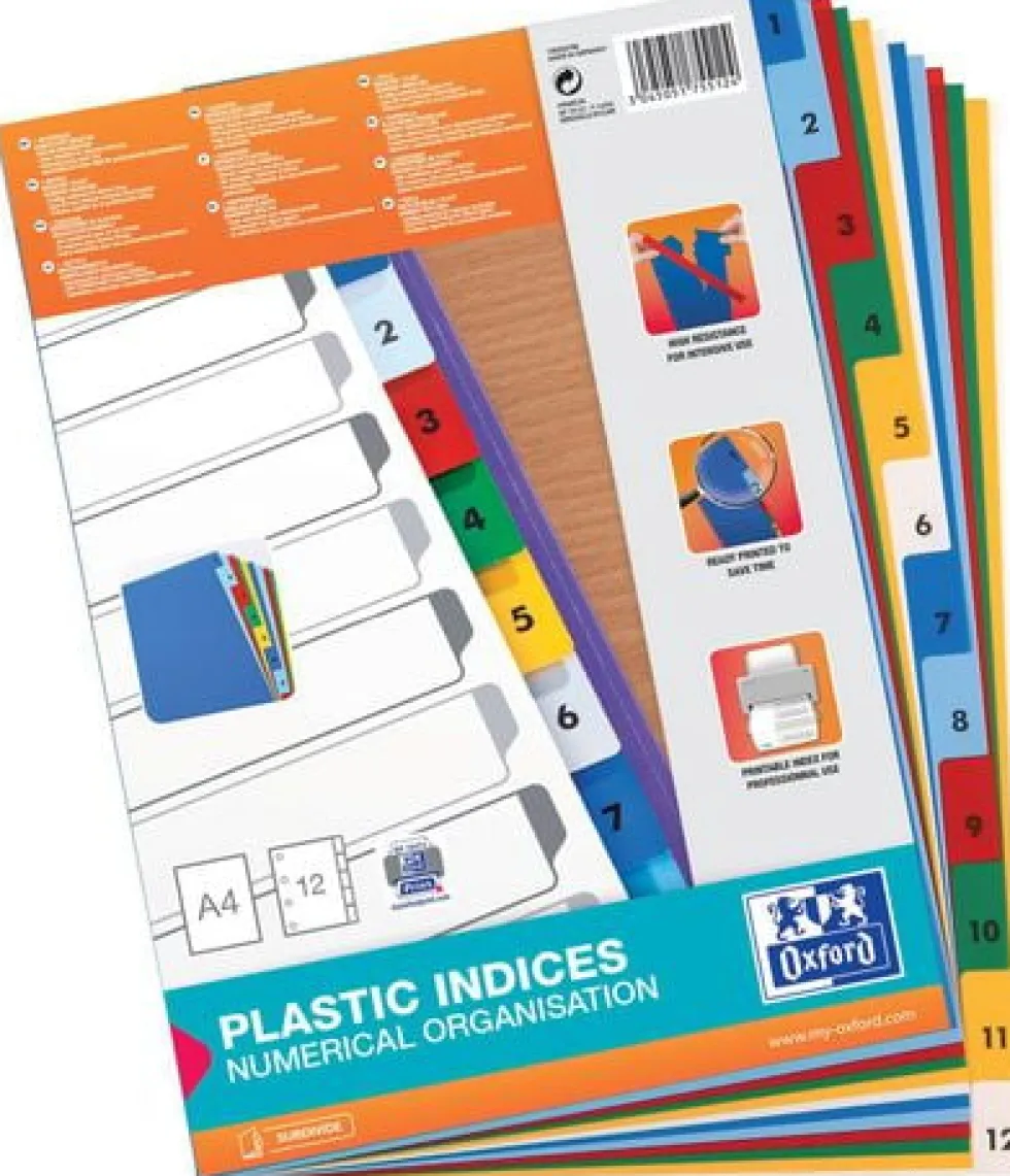 Pärmregister Plast ELBA A4 1-12