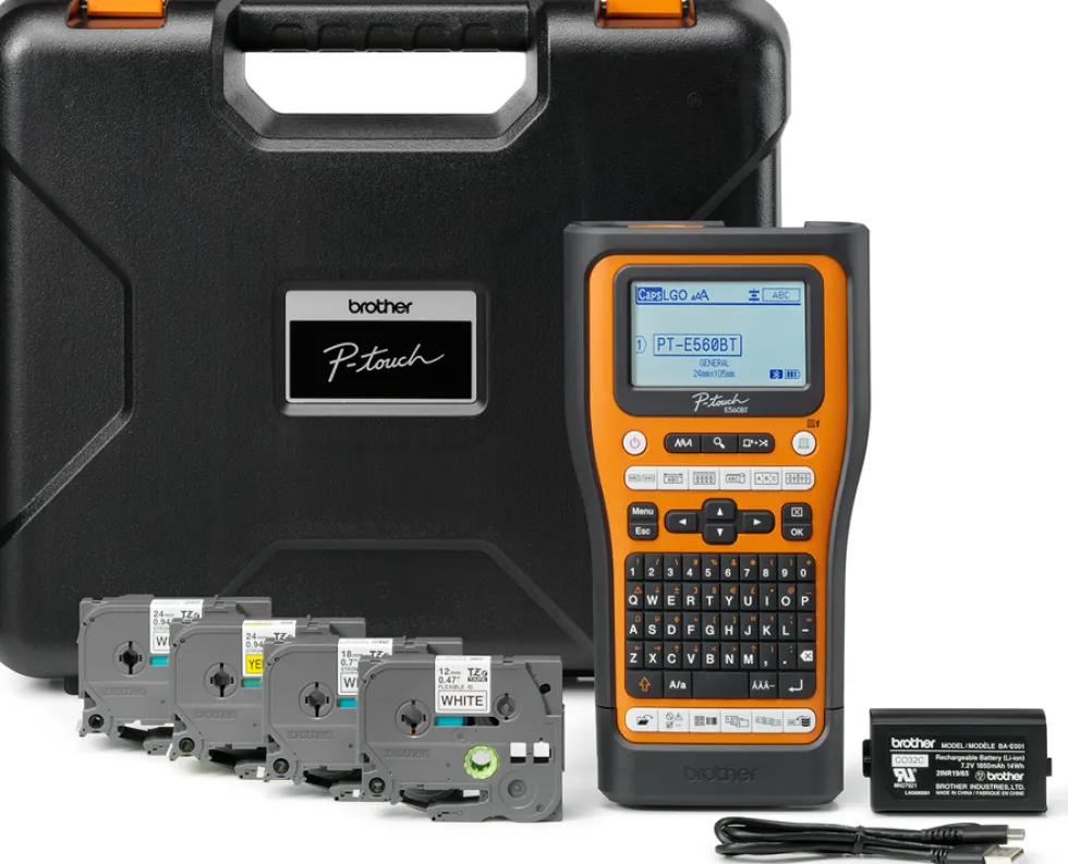 PT-E560BTSP Pro Labelling Machine with Bluetooth, Kit