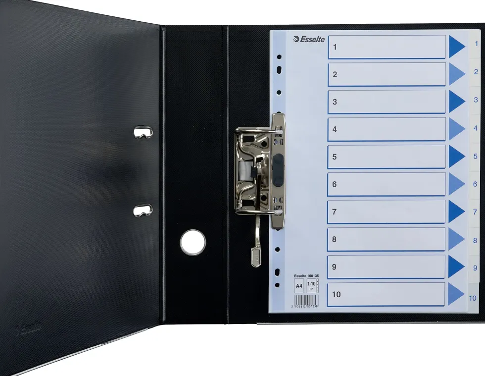 Register Non-Stop A4/1-10 rubrikblad vit