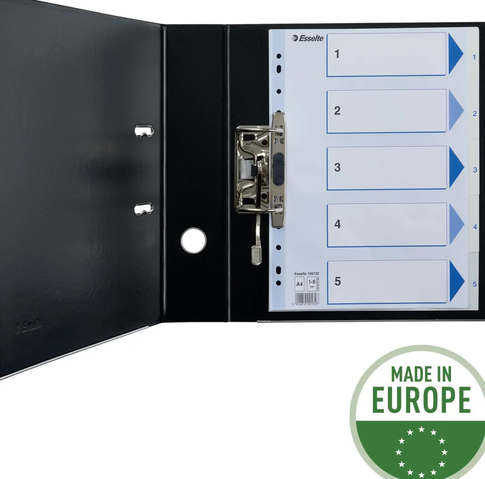 Register Non-Stop A4/1-5 rubrikblad vit
