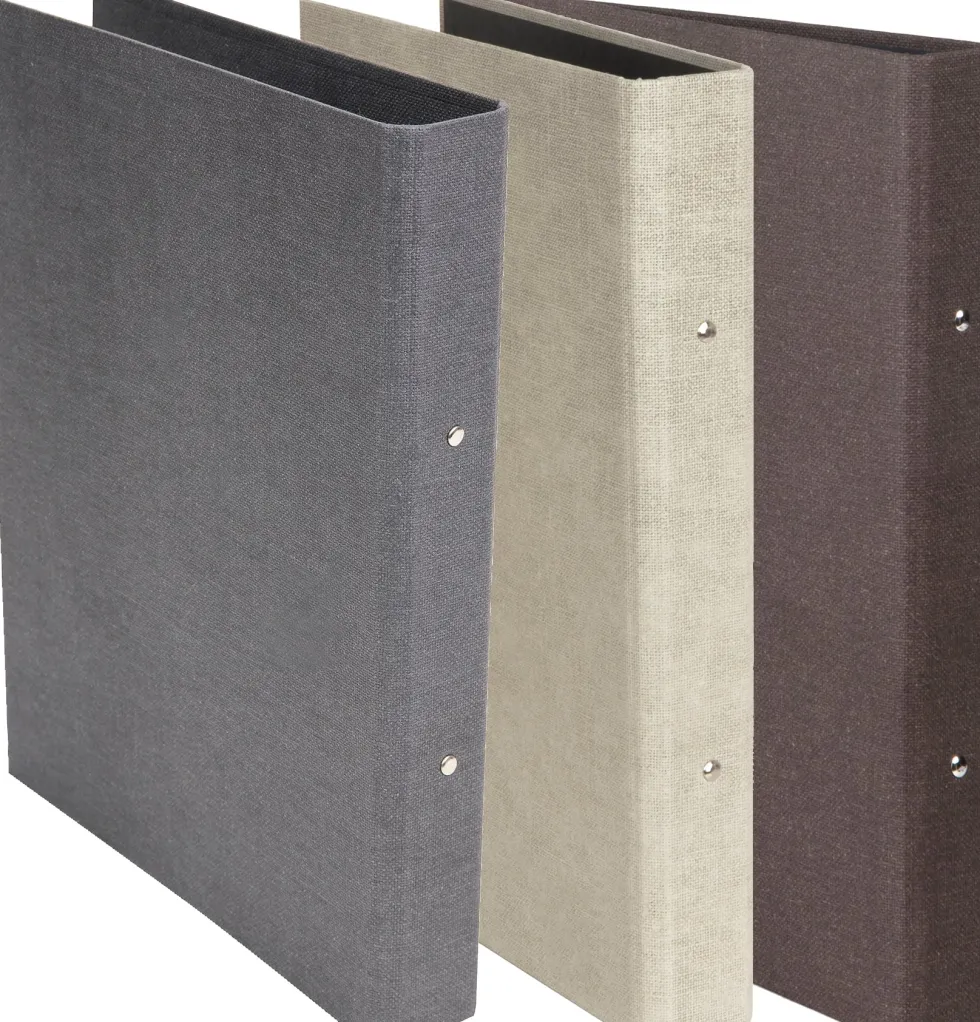 Ringpärm Bigso canvas grå