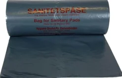 Sanitetspåse LD R100% 5L 20my grå 100/rl