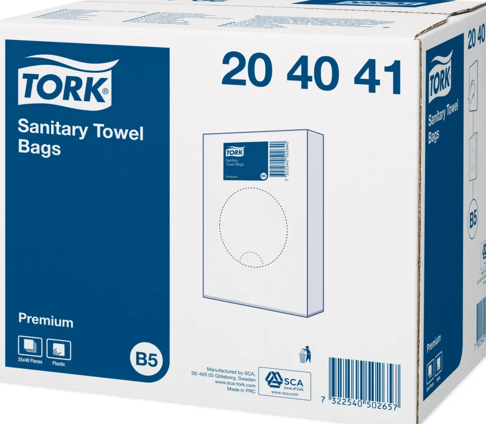 Sanitetspåse TORK B5 vit 25/fp