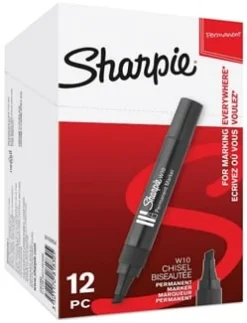 Sharpie W10 permanent märkpenna Snedskuren spets Svart