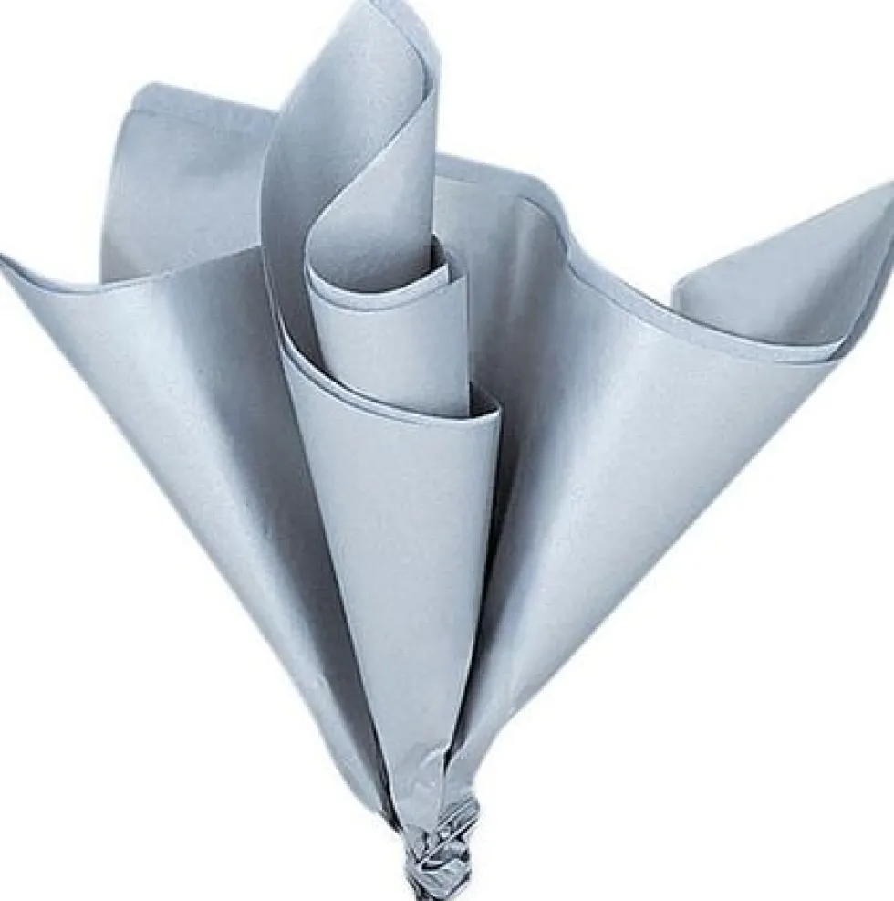 Silkespapper 50x70cm silver 25 ark/fp