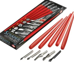 Skrap-Set 5 olika spetsar inkl. skaft