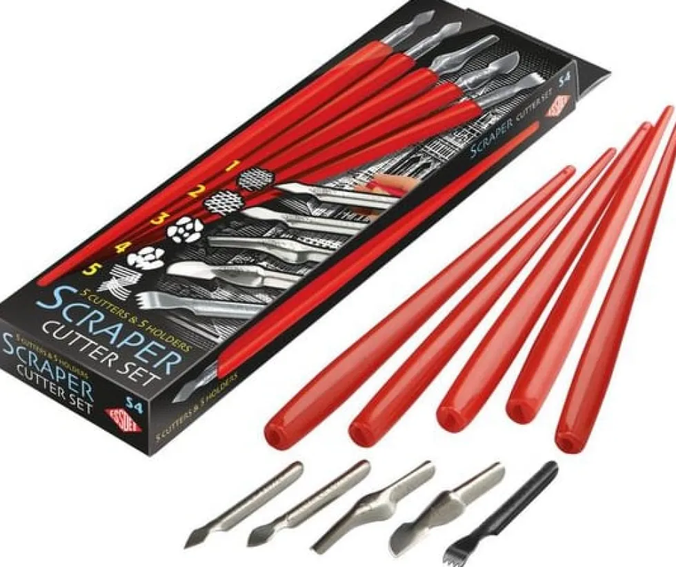 Skrap-Set 5 olika spetsar inkl. skaft