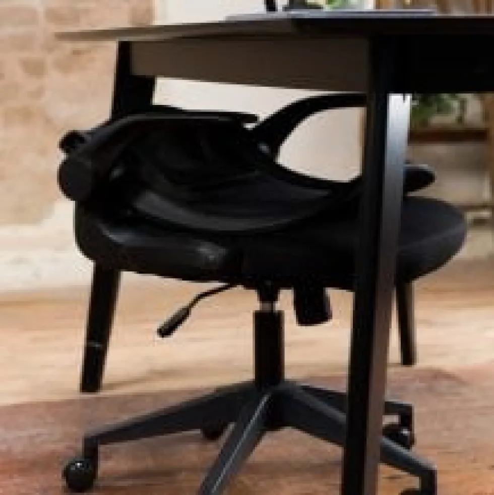 Skrivbordsstol SUN-FLEX®HIDEAWAY CHAIR, Svart, fällbar rygg