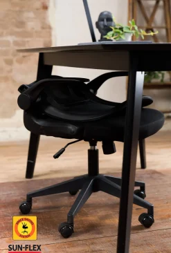 Skrivbordsstol SUN-FLEX®HIDEAWAY CHAIR, Svart, fällbar rygg