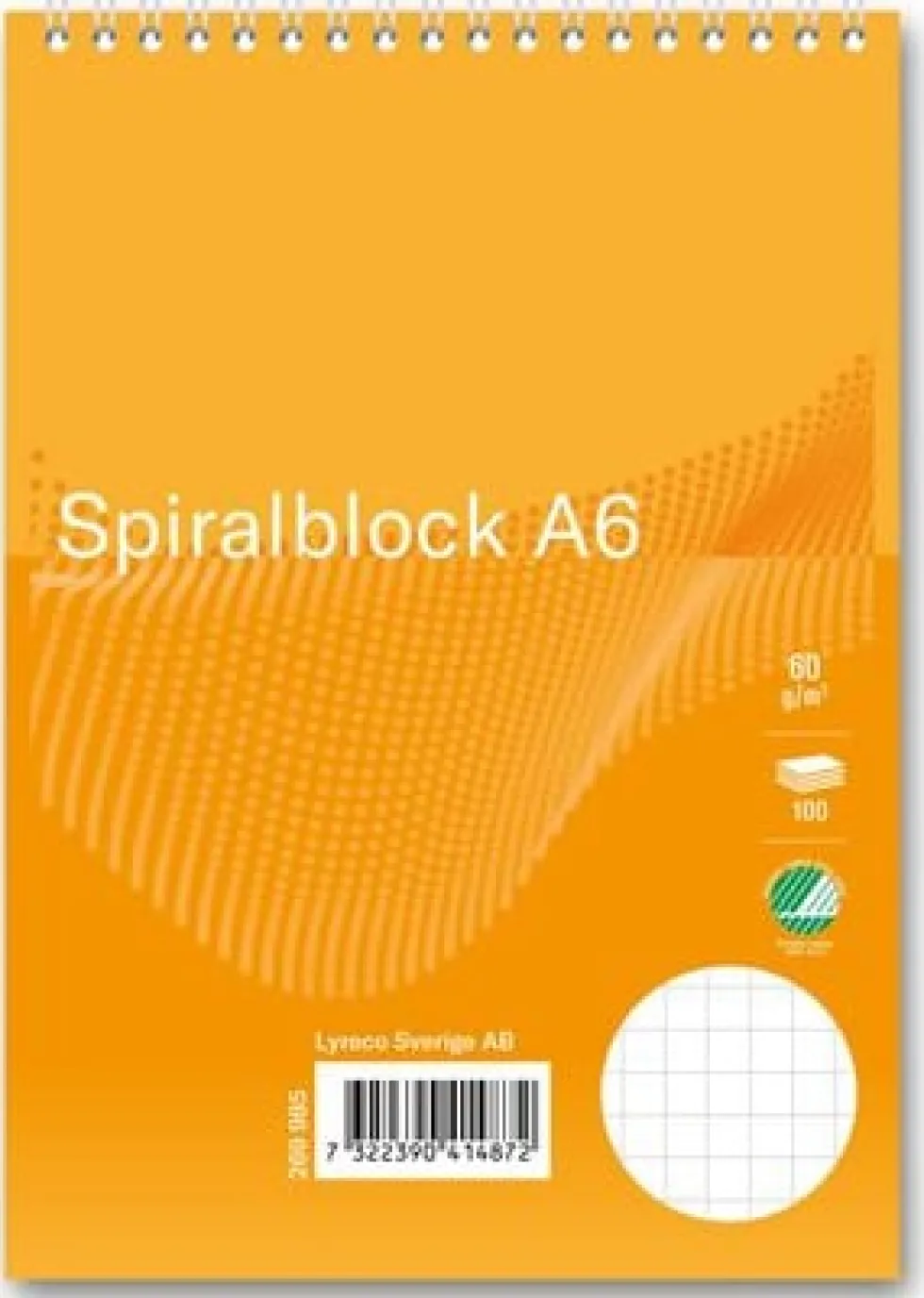 Spiralblock FORMAT A6 60g 100bl rut